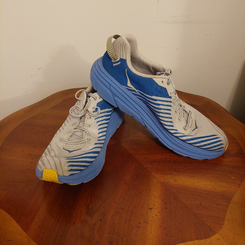 Men's Hoka One One Rincon Size 12 Oyster Mushroom/ Nebulas Blue Running Shoes
